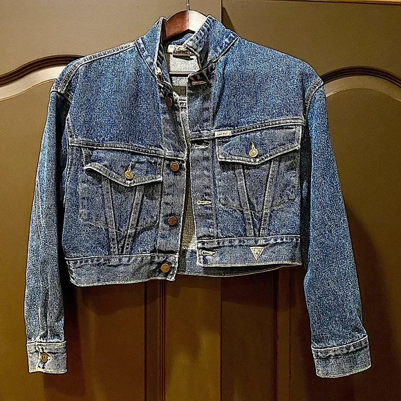 Vintage REAL 80s oversized Dolman Guess Marciano Crop Jacket S 🇺🇸 - Picture 14 of 14